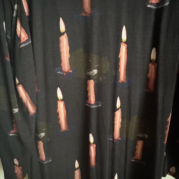 SAMANTHA PLEET DEMETER Candle Print Mock-neck Midi Dress - Picture 5 of 9